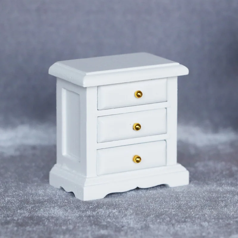 1:12 miniatuur meubelmodel scène poppenhuis speelgoed houten nachtkastje poppenhuisaccessoires creatieve prachtige decoratie