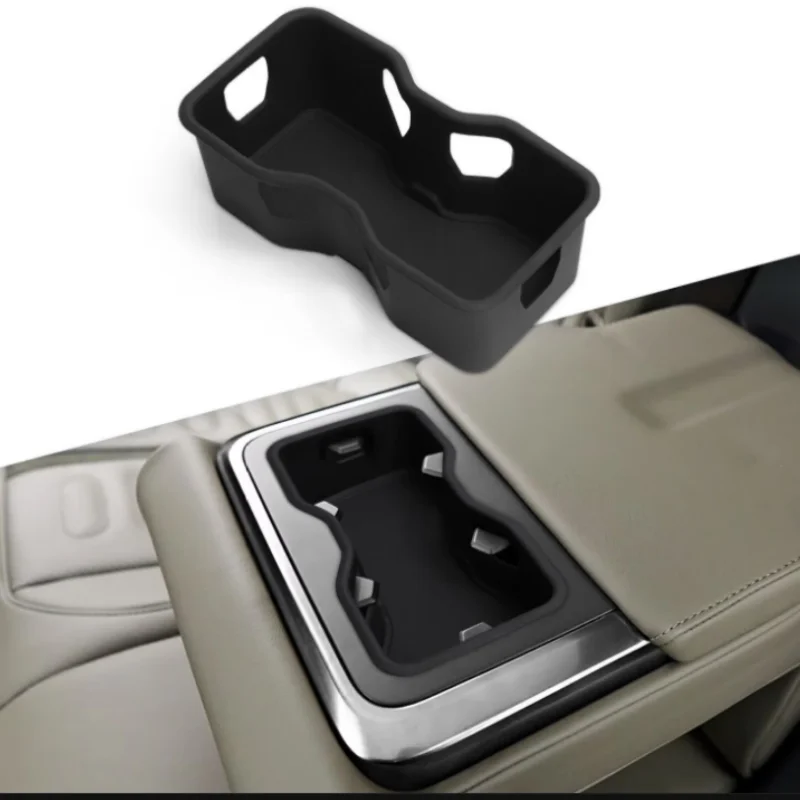 Suitable For RIVIAN R1T/R1S 2024 silicone Second Row CUP cover for the in-car beverage cup holder interior