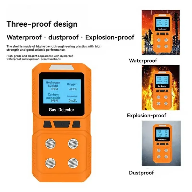 O2 Detection Capability Portable Digital CL2 with High Accuracy Light/Sound Alarm Natural Diffusion Sampling
