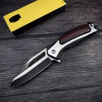 BK DA130 High Quality Outdoor Pocket Folding Knife 5Cr13 Blade Wood Handle EDC Knife Camping Survival Hiking Hunting Tools