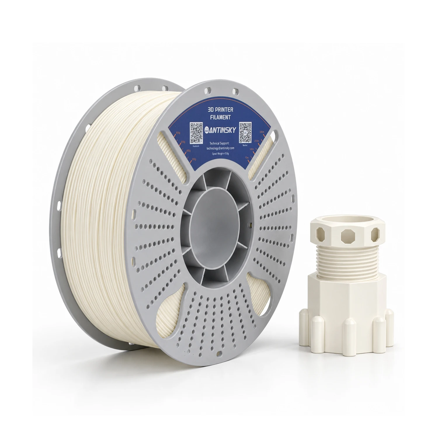 ANTINSKY ABS 3D Filament 1.75mm 1KG, Less Bubbles & Stable Diameter, Anti-Warp ABS for DIY & Engineering FDM Printing