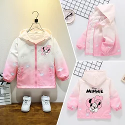 Mickey Mouse Mouse Coat Girls Spring Autumn Fashion Clothes Cartoon Windproof Leisure Breathable Pink Jacket Kids Birthday Gift