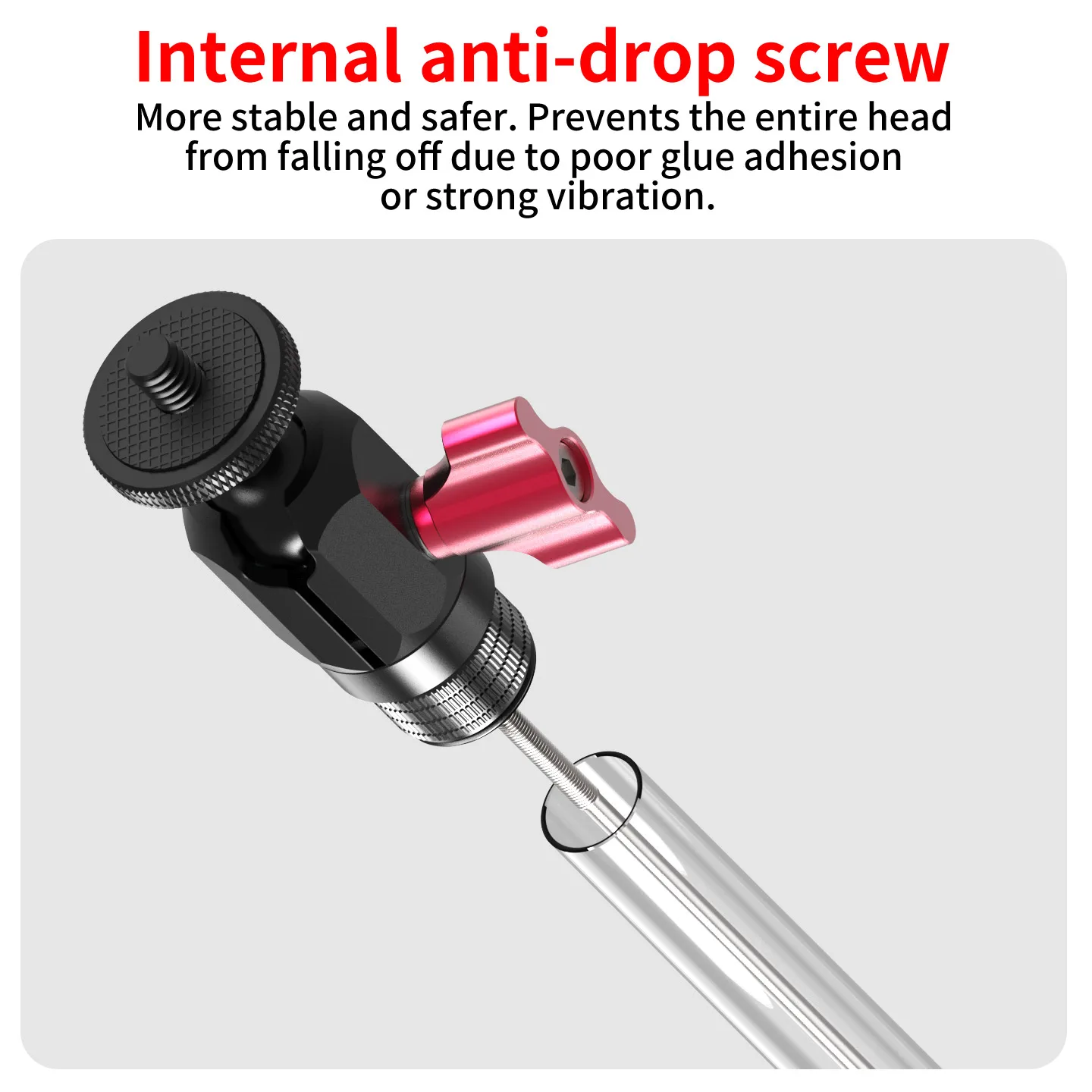 1,1 m Carbonfaser unsichtbarer Selfie-Stick mit 360-Grad-Kugelkopf-Klemme, verstellbar für Insta360 X6 X5 DJI Osmo 360II Action-Kamera – Detail 3