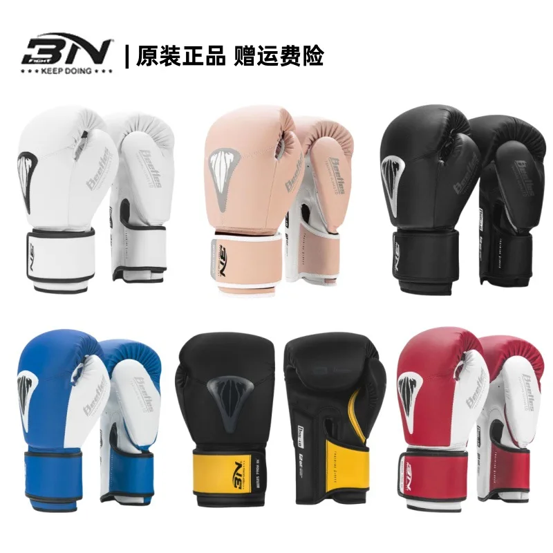 BN Boxing Gloves Adult Male Professional Competition Sanda Free Fighting Muay Thai 3n Teen Training Gloves Female