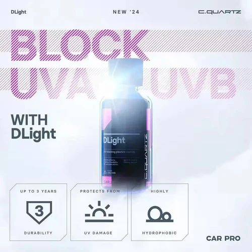 Imagen 2 del producto Para Car Pro CQUARTZ DLight UV revestimiento de faros de cerámica revestimiento de protección de larga duración para faros de cuidado de automóviles y plásticos PPF