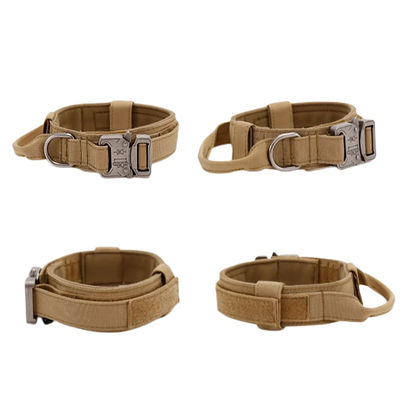 Durable Tactical Dog Collar Nylon Military Dog Collar Leads For Medium Large Dogs German Shepherd Training Hunting