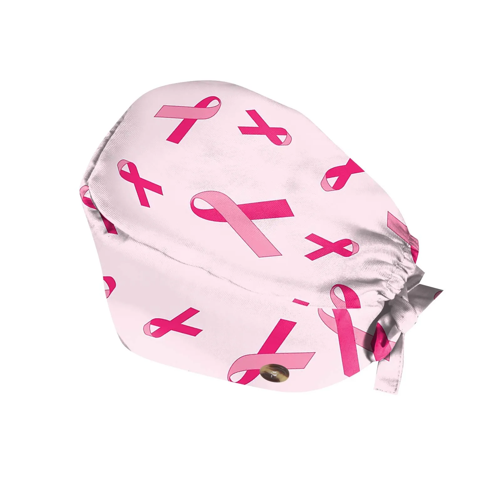

Шапочки для кормления унисекс, мягкие хирургические шапки с розовым принтом и лентой для женщин и мужчин, гигиенические стоматологические хирузы, рабочая кепка, аксессуары