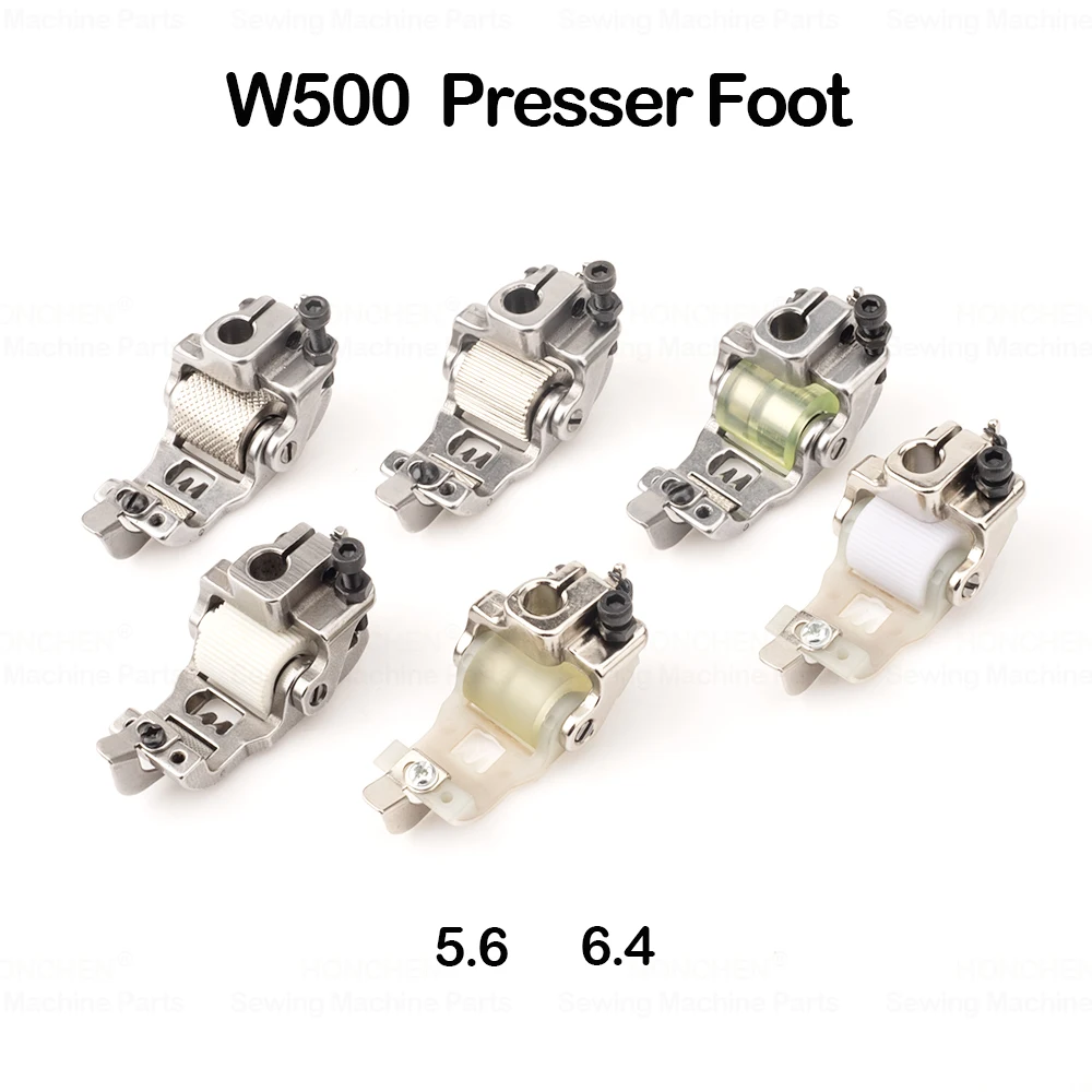 Industrial Roller Presser Foot 5.6/6.4mm For 3 Needle 5 Thread Interlock Machine Fit Pegasus W500 Siruba Sewing Parts