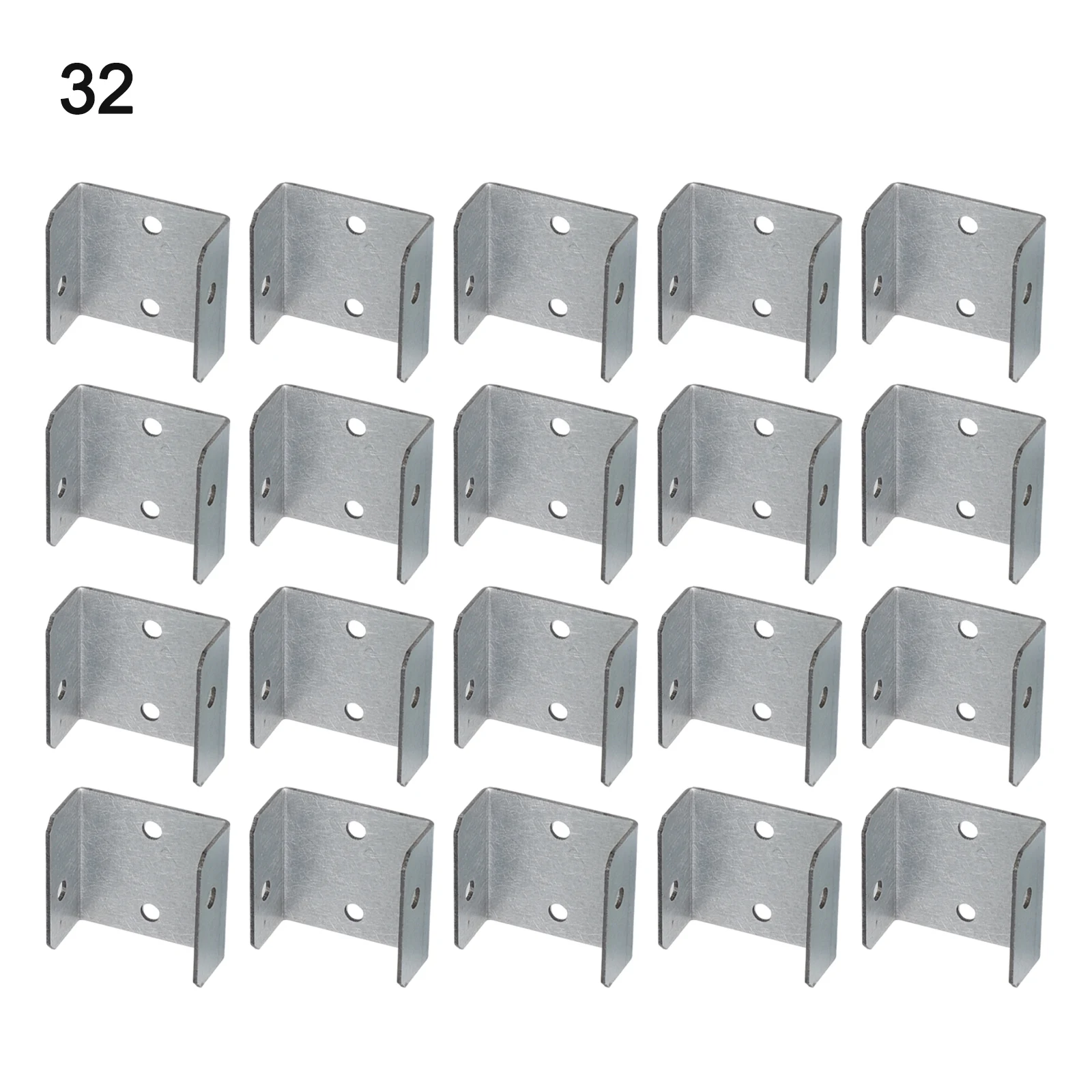 Timber Post Connectors Zinc Steel Clips for Fence Panels 32mm and 50mm with 20 Pack for Strong Trellis Support