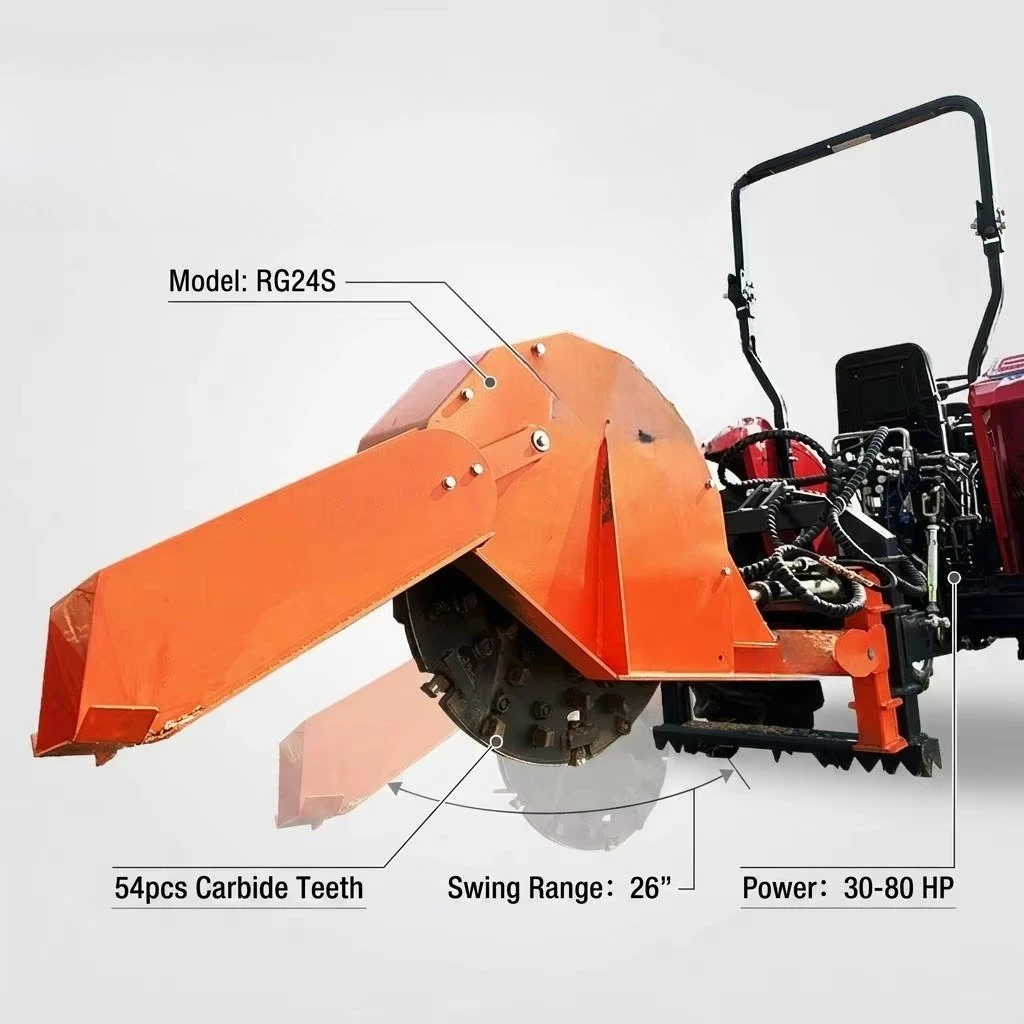 Heavy Duty PTO Stump Grinder Machine for Tractor 24
