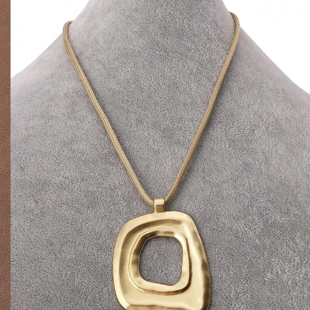 بيان غير النظامية على شكل قلادة قلادة خمر الذهب/الفضة هندسية قلادة قلادة المرأة مهرجانات الموسيقى مجوهرات الحفلات