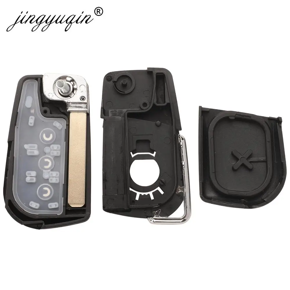 Jinyuqin-funda plegable para llave remota, carcasa compatible con soporte CR2016 para Toyota Camry Levin Reiz Highlander Corolla VA2 Toy48 Toy43,