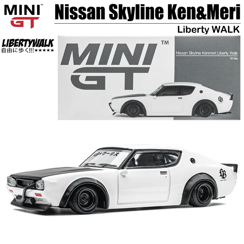 Mini-Skala 1/64 Nissan Skyline Ken & Meri 2000gt-r (kpgc110) Liberty Walk Legierung Spielzeug Kraftfahrzeug Druckguss Metall Modell Geschenke