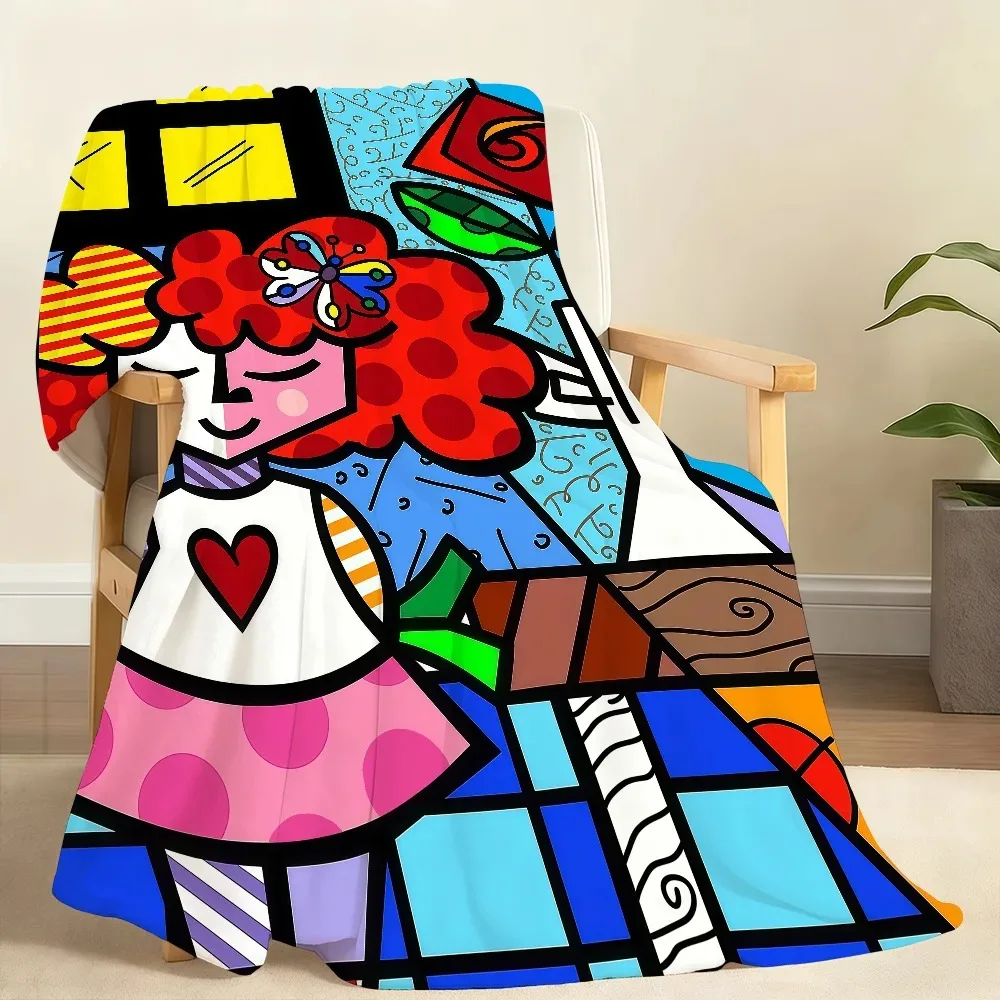 Famous Artist R-Romero-O B-BrittoS Blanket Soft Throw Blanket for Home Bedroom Bed Sofa Picnic Travel Office Rest Blanket Gift