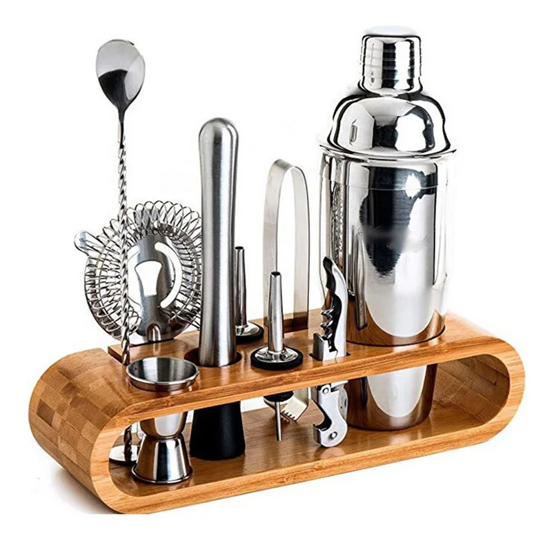 

7/10/12/13PCS Stainless Steel Cocktail Shaker Bartending Tools Bartender Kit Sharker Drink Mixer Set 350/550/750ml