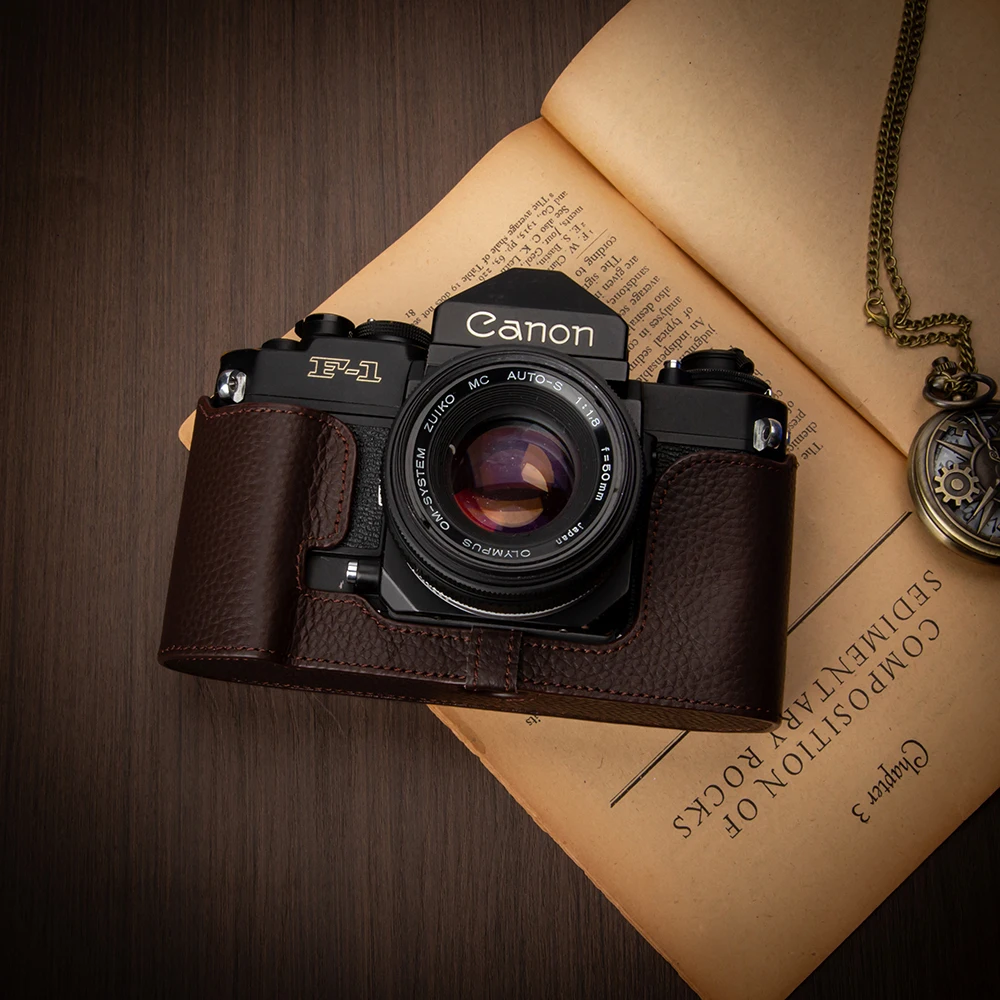 

Чехол для Canon F1 F-1 F1, получехол для камеры из натуральной кожи, кожаная сумка для камеры F-1, защитный чехол для камеры F1, сумка