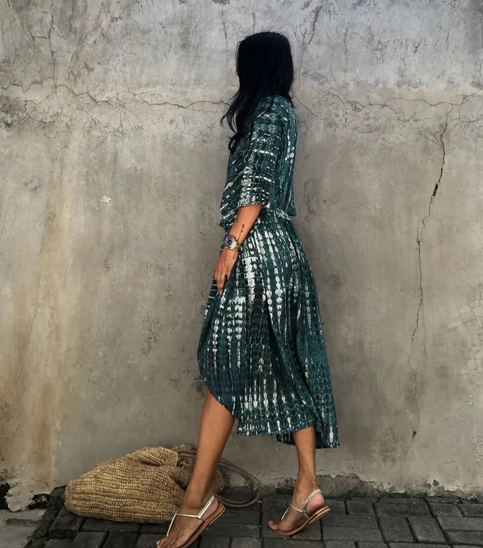 Costume da bagno copricostume bikini con gonna da spiaggia cardigan in Rayon con protezione solare vestito da vacanza