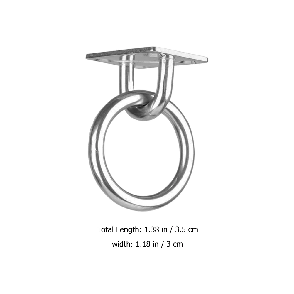 

2pcs Stainless Steel Pad Eye Plates Heavy Duty Fixing Hooks For Sunshade Yoga Swings Hammocks Ceiling Mount Hanging