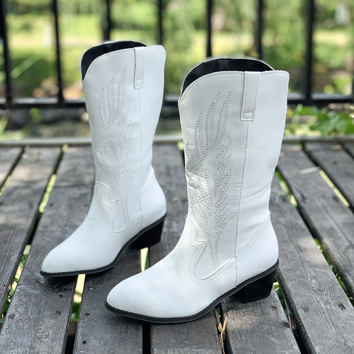 

Winter Punk Boots Fashion Slip on Shoes Ladies Elegant Thick Sole Long Knight Casual Comfortable Cowboy Boots for Women