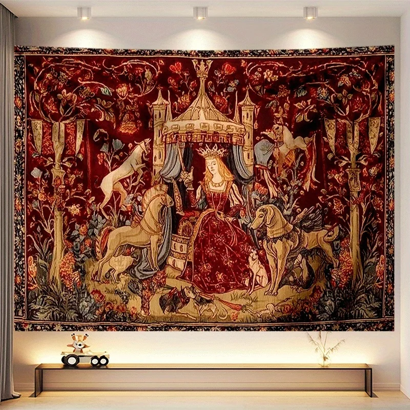 VIKAMA Medieval Mystical Fantasy Tapestry An Artistic Tapestry Suitable For Rooms, Courtyards, Studios And Celebrations