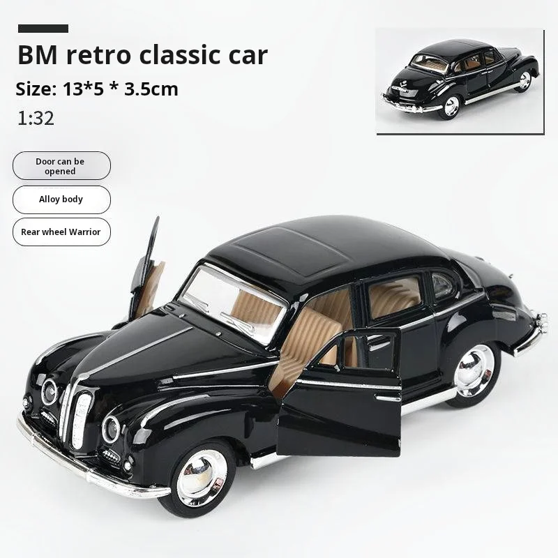 Modelo de coche clásico de aleación 1:32, adornos de coche de juguete para niños, modelo de coche extraíble, juguete para niño, juguete educativo fundido a presión