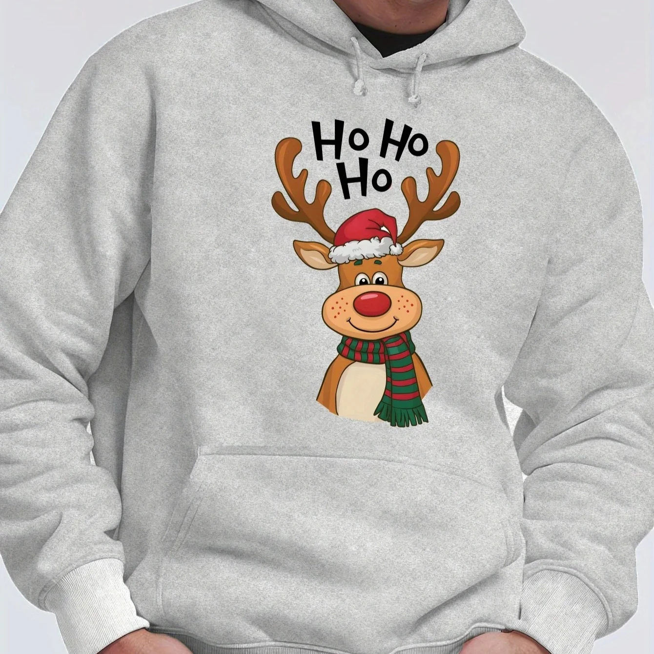 New Women's Christmas Deer Hat Sweater Casual Sport Shirt Letter Pattern Formal Fit Winter Festival Hoodie Warm Winter Soft Top