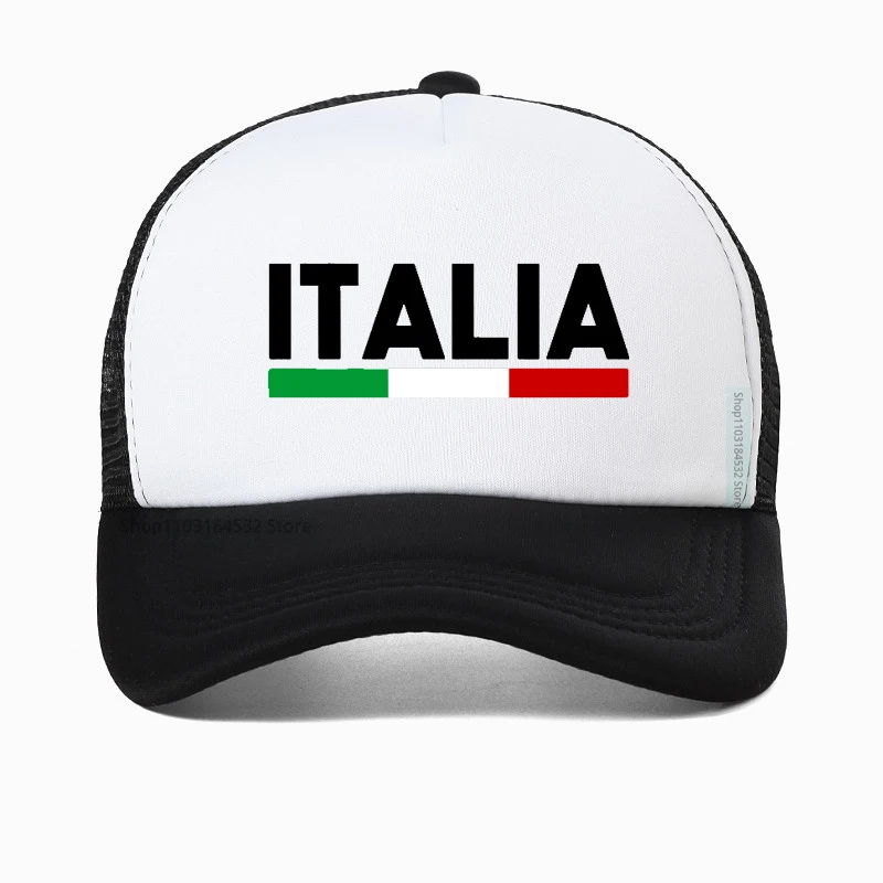 Italia Italy Italian Flag Baseball Cap Unisex Adjustable Snapback hats Classic Mesh Breathable Trucker hat Outdoor Visor caps