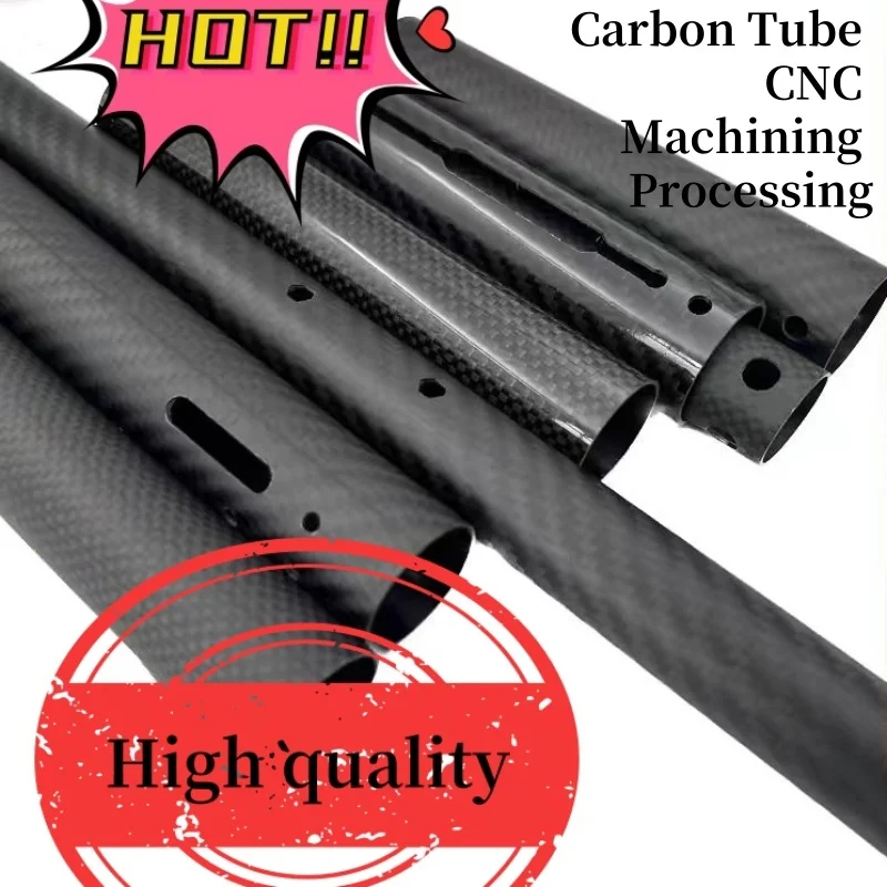 Carbon Fiber Tube CNC Cutting Carbon Pipe Processing High Strength Custom Service Drone Parts FPV Frame