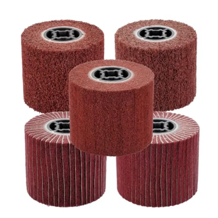 

Non-Woven Wire Drawing Flap Wheel 120x100mm Surface Conditioning Tool 80-400 Grit Set 4.7x 4 Abrasive Wheels Drum 5Pcs for Meta