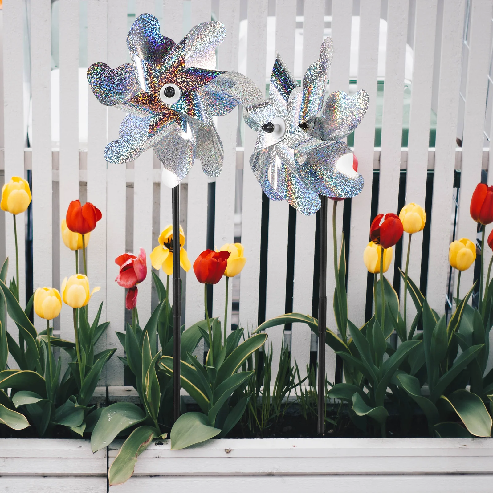 

10pcs Wind Spinners For Garden Rotating Windmill Yard Ornament Outdoor Iron Pinwheel Lawn Decorations Garden Arts