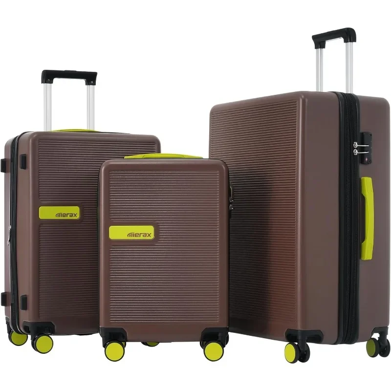 Luggage Sets 3 Piece with TSA Lock Light Weight Hardside Expandable Spinner Suitcase Set,