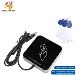 Dual Frequency 125khz 13.56mhz Contactless Smart NFC Card Desktop Reader Plug and Play Rfid USB Card Reader