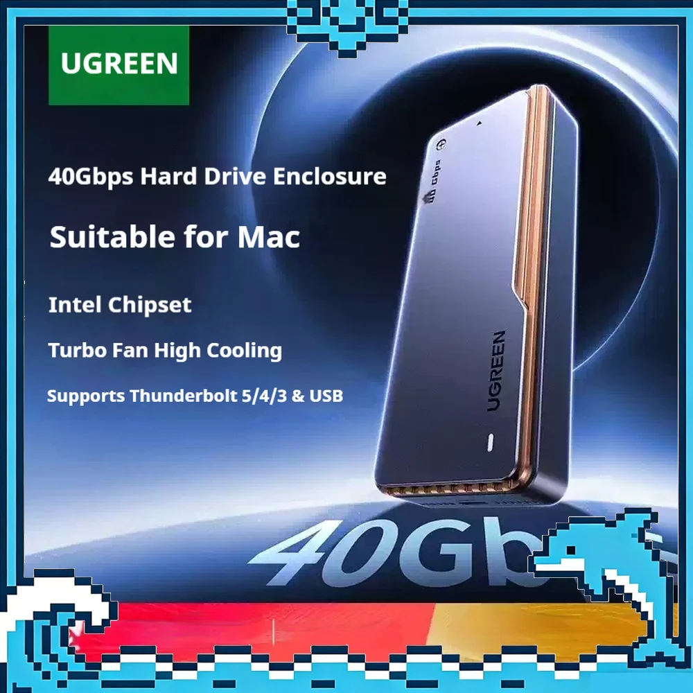 UGREEN D703 Docking Station Adapter M.2 NVMe SSD Enclosure USB4 40Gbps Thunderbolt 5/4 Portable.