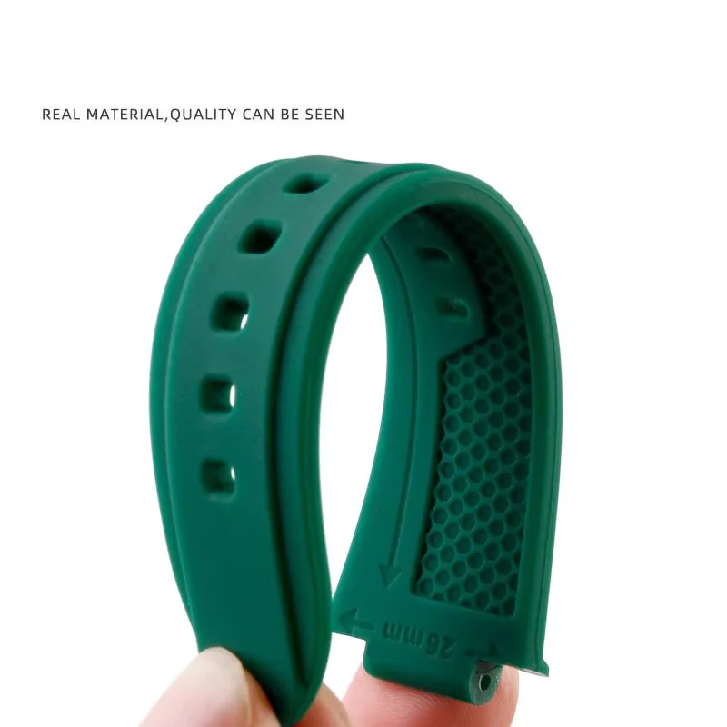 إكسسوارات رجالية لـ موريس لاكروا أيكون AI6008 AI6007 1018 1108 محدب تعديل حزام الساعات سوار ساعة سيليكون حزام سوار #4