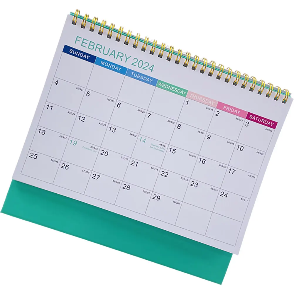 

Standing Desk Calendar 2024 Full Year Perpetual Desktop Calendar Lightweight Portable Chic Design Office Home Decor Flip Date