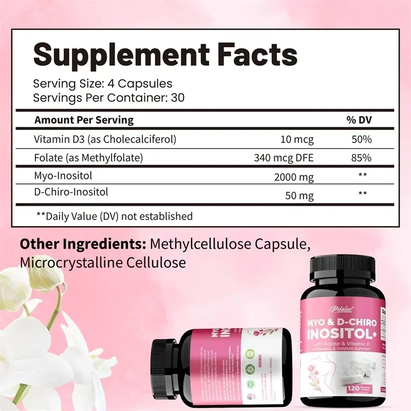 MYO & D-CHIRO INOSITOL - Rich in Vitamins, Supports Women's Health and Ovarian Function, Improves Immunity,Hormone Balance