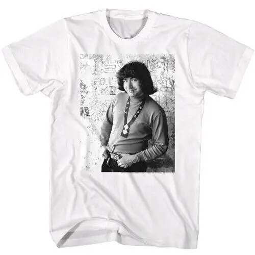 Jerry Garcia BW Wall Drawings T-Shirt - White