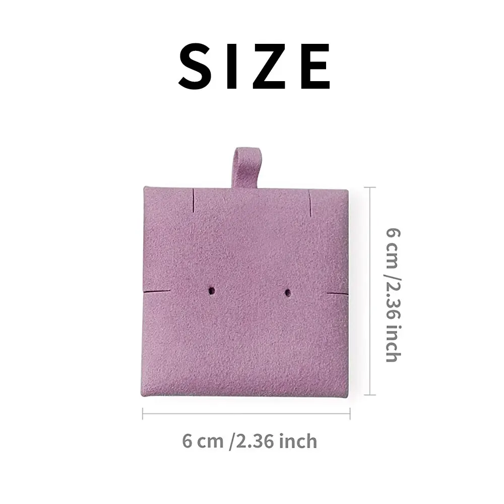 1pcs 6x6cm Jewelry Display Holder Square Microfiber Card Board for DIY Necklace Earrings Studs Inner Bracket Wholesale