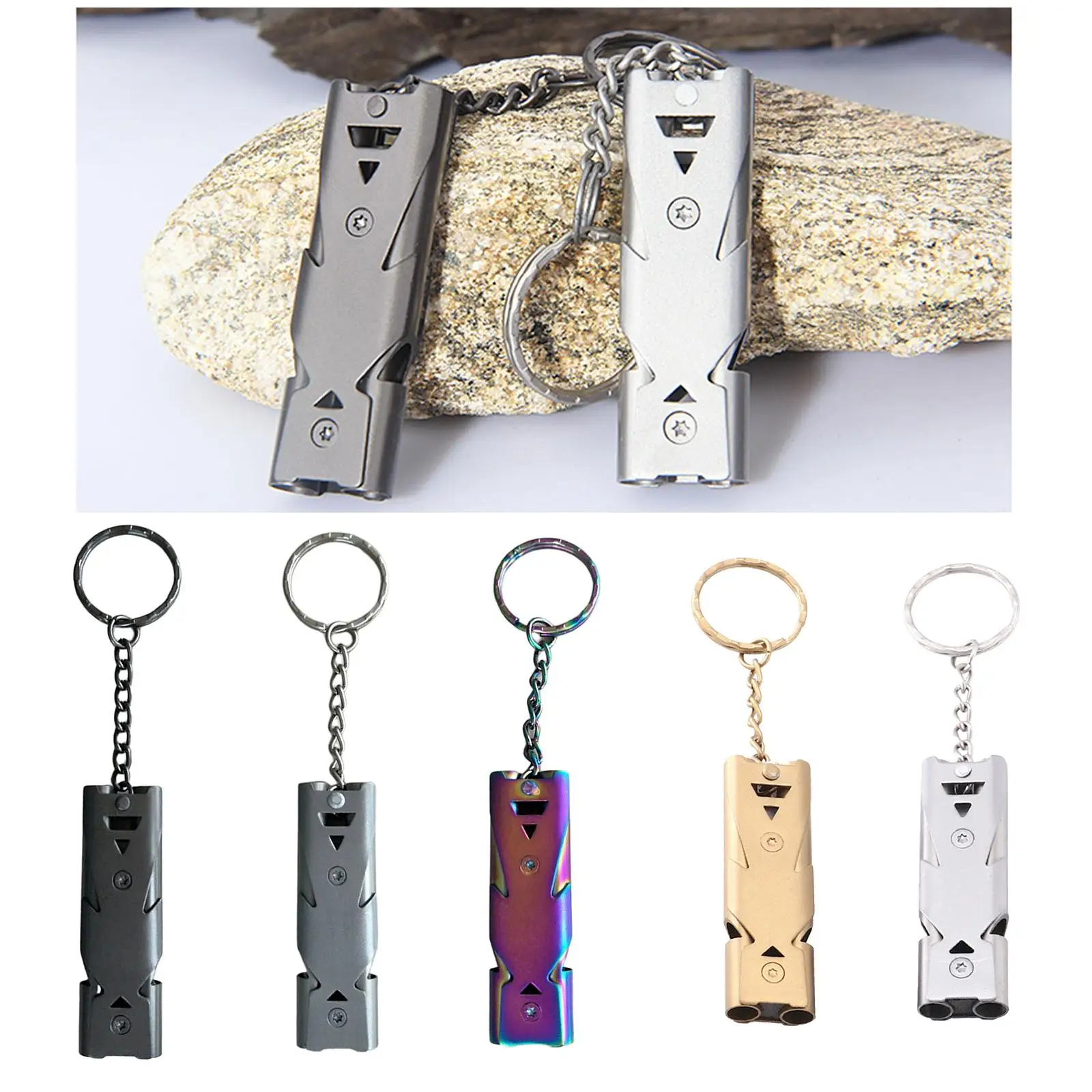 Outdoor Emergency s, Survival with Keychain, for Camping Hiking or Any Outdoor Activities, Easy to Loud