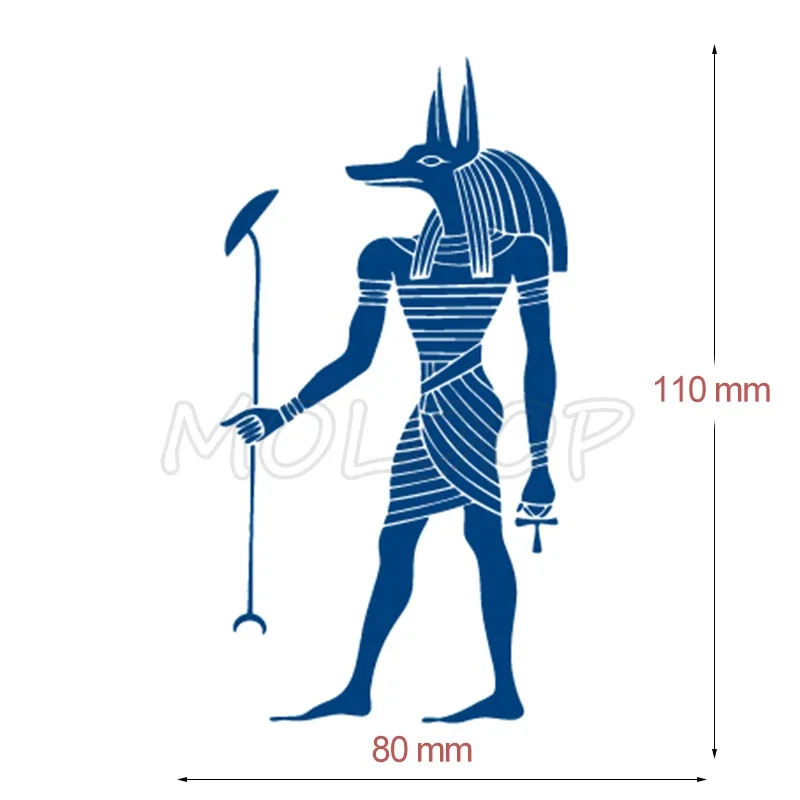 Juice Tattoo Sticker Egypt Anubis Wolf Man Greek Mythology Makeup Water Transfer Fake Tatoo for Women Men Kids 5 -15 Days