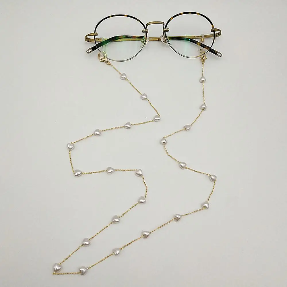 Straps Fashion Metal For Women Eyewear Jewelry Anti-lost Pearl Chain Face Mask Necklace Glasses Clips Reading Glasses Chain