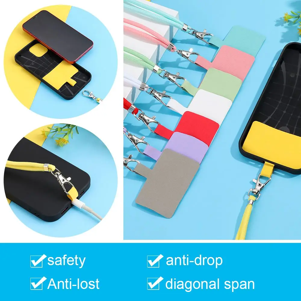 Anti-lost Detachable Phone Safety Tether Keychain Chain Crossbody Nylon Strap Neck Cord Patch Phone Lanyard