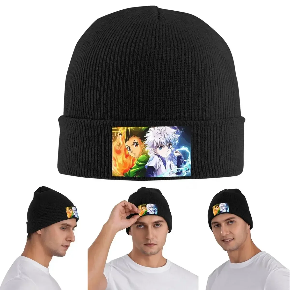 Anime Hunter X Hunter Warm Knitted Cap Winter Knit Bonnet Hat Skullies Beanies Hip Hop Caps For Unisex