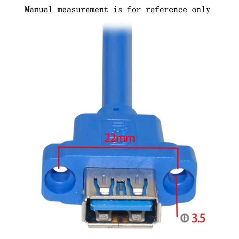 USB3.0 แผงด้านหน้าชายกับหญิง DIY ครึ่งห่อด้วยรูสกรูและหูสําหรับสายต่อคงที่