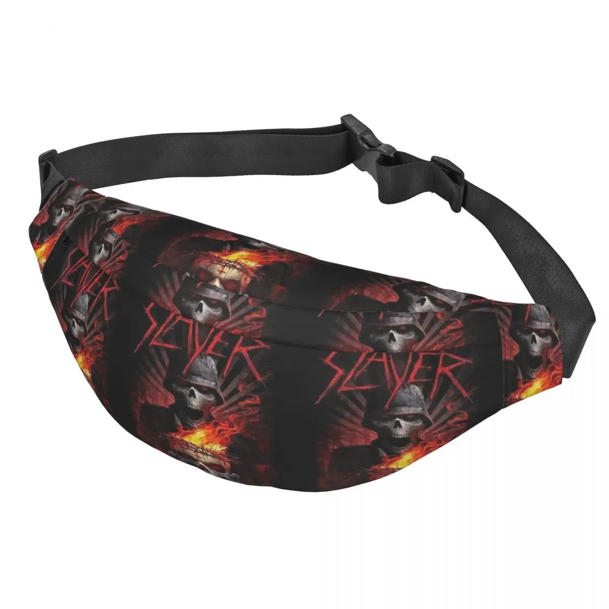 Custom Heavy Metal Rock Band Slayers Fanny Pack Men Women Fashion Sling Crossbody Waist Bag for Running Phone Money Pouch