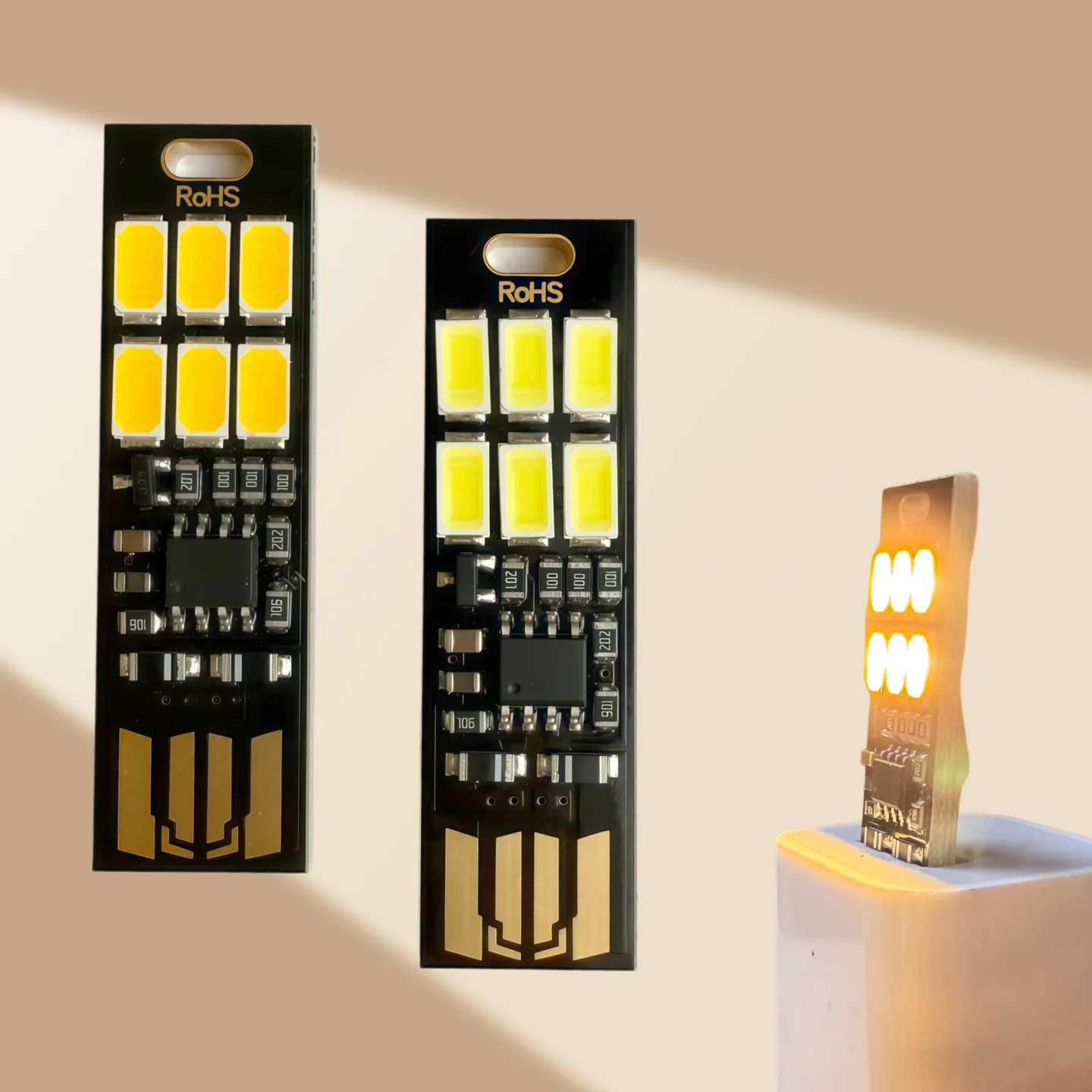 

Portable Mini 5730 USB 6-LED Lamp, 5V Touch Dimmable, Power Bank Computer Notebook Reading Desk Light