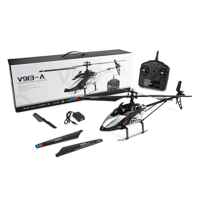 WL XK V913-A Four Channel Remote Control Fixed Altitude Brushless Helicopter Rc Aircraft Model Toy Gifts For Adult Rc Helicopter