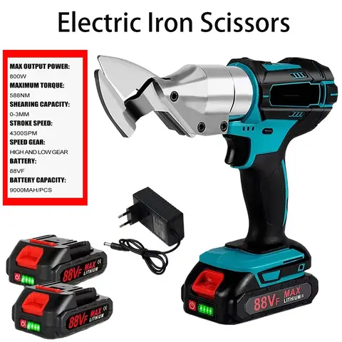 전기 철 가위 금속 무선 절단 철 전단 시트 탄소강 커터 Pruner Makita 18V 배터리 용 전동 공구 전기 철 가위 금속 무선 절단 철 전단 시트 탄소강 커터 Pruner Makita 18V 배터리 용 전동 공구