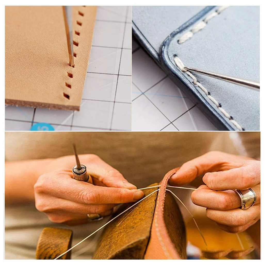 Рабочие инструменты и принадлежности для кожи ABQR с ящиком для инструментов идеально подходят для шитья, штамповки, резки, шитья кожи