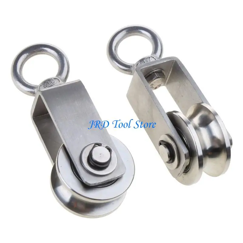 A2UD 2PCS Xoay Pulley 304 Vòng bi thép Bánh xe có khả năng tải trọng 250kg